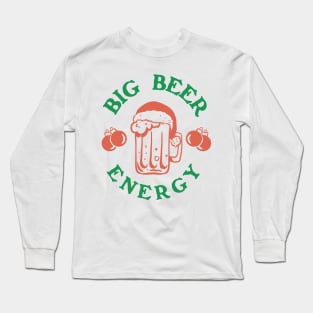 Big Nick Energy Beer Saint Nicholas Santa Claus Retro Vintage artwork Long Sleeve T-Shirt